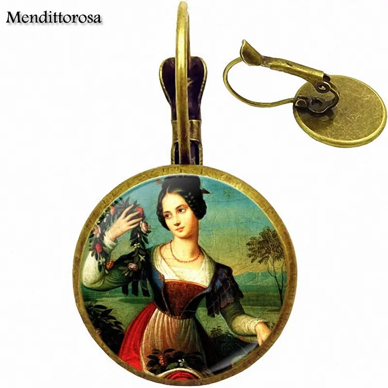 Luxury Brand Jewelry With Glass Cabochon For Women Men Party Roman Goddess of Flowers | Украшения и аксессуары