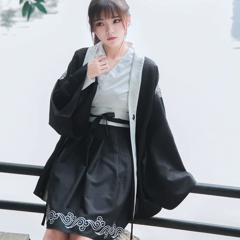 Юката Женские кимоно традиционное японское кимоно платье obi haori японская косплей одежда Гейша костюм TA507