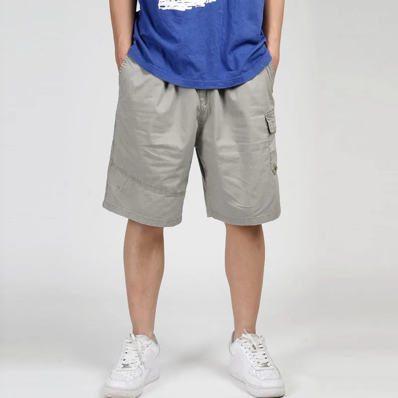 Большие мужские шорты летние брюки карго размера плюс повседневные Военный