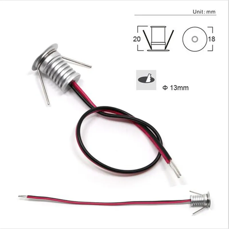 12 шт. 1 Вт Круглый Мини Встраиваемый светодиодный светильник круглый маленький