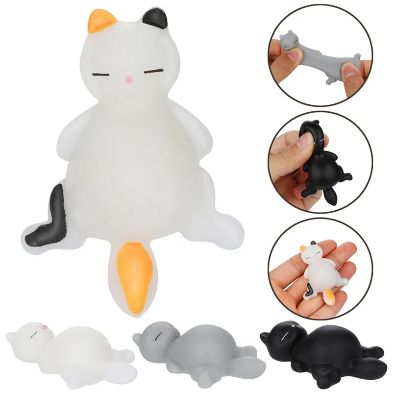 Вязкой Squishyies Моти ленивый кот Squeeze Исцеление пупси слизь сюрприз весело каваи