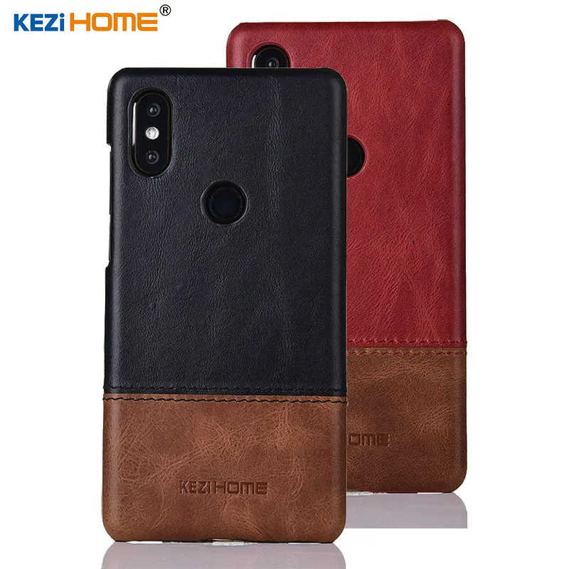 Для Xiaomi Mi Mix 2S Чехол Жесткий для задняя крышка тонкий из натуральной кожи с