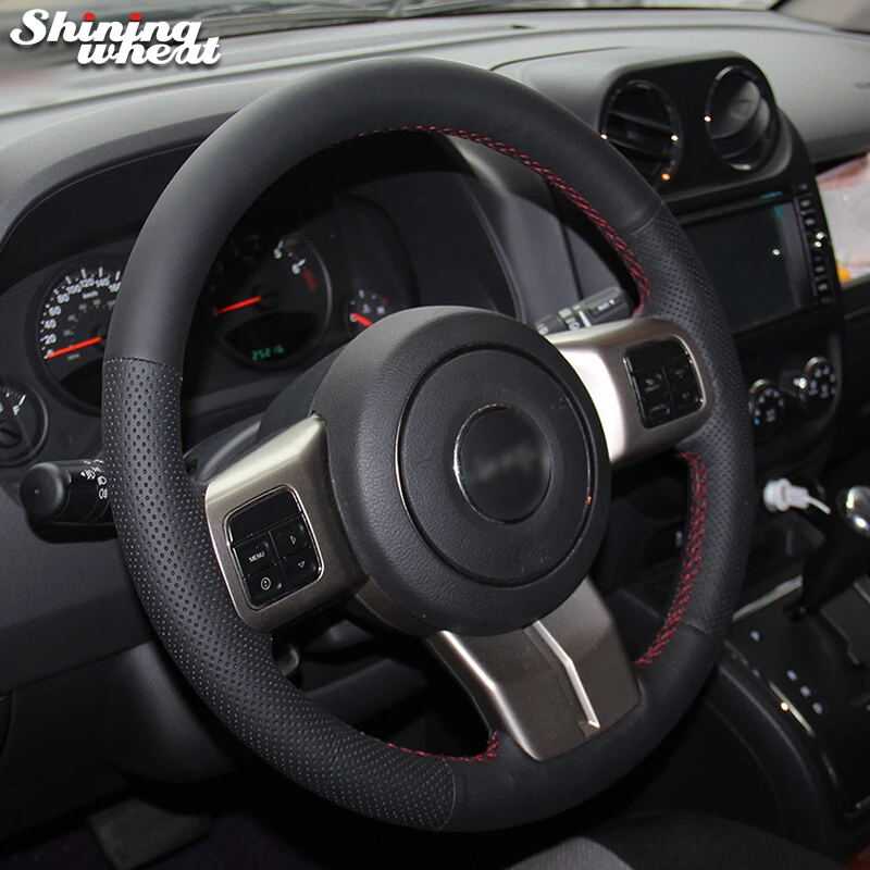 Черный кожаный брикет BANNIS для Jeep Grand Cherokee 2011 13 Compass Wrangler Patriot 2016|Чехлы на руль| |