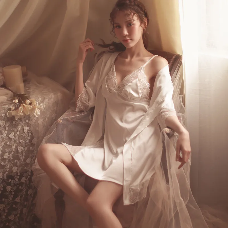 Домашняя одежда ночное пальто женская новая модная ночная рубашка Женская