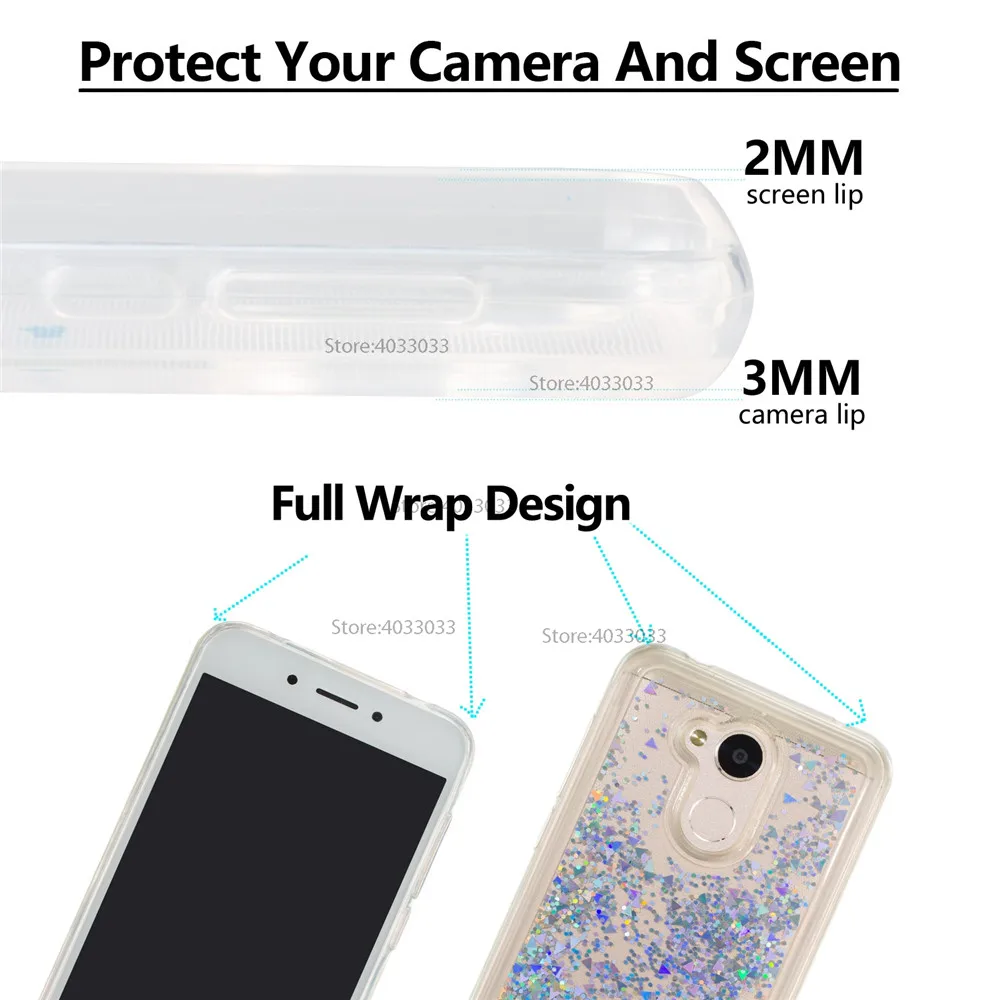 Чехол из ТПУ для huawei Honor 6A 6 A DLI L22 L42 TL20 чехол с динамическим потоком, жидкой вспышкой и кристаллами для huawei Honor A6 DLI-L22 DLI-TL20