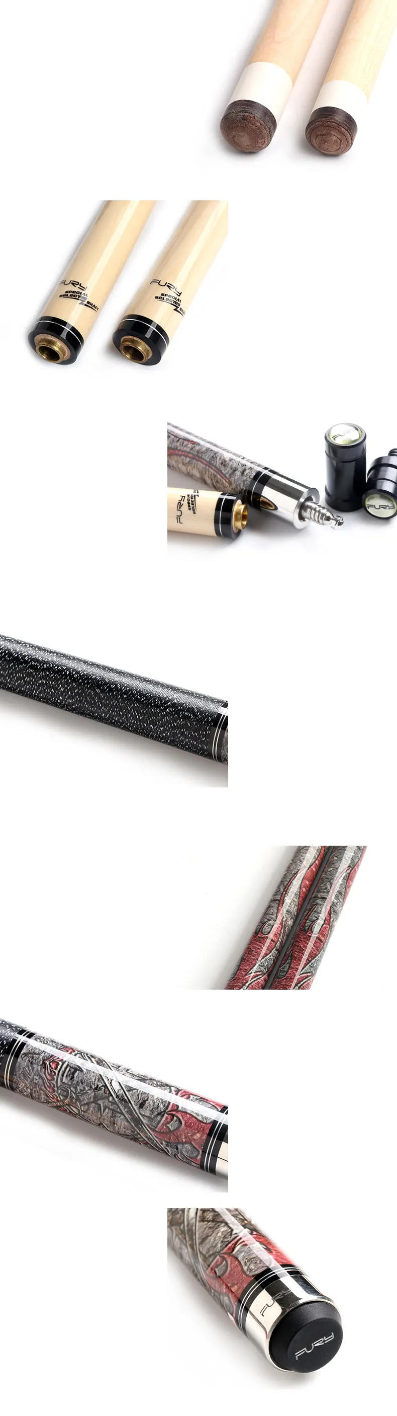 Кий для пула Fury с чехлом 1/2 пул Cues Stick Kit 11,75 мм 13 мм наконечник для кия набор клюшек Профессиональный канадский клен Billar Technology