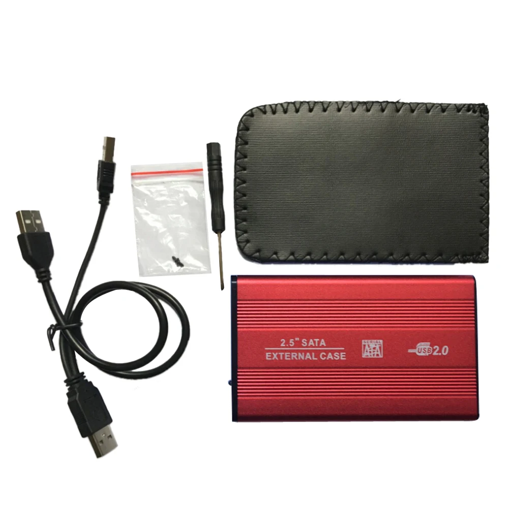 Высокоскоростной Внешний USB 2 0 для жесткого диска SATA 5 дюйма адаптер красный