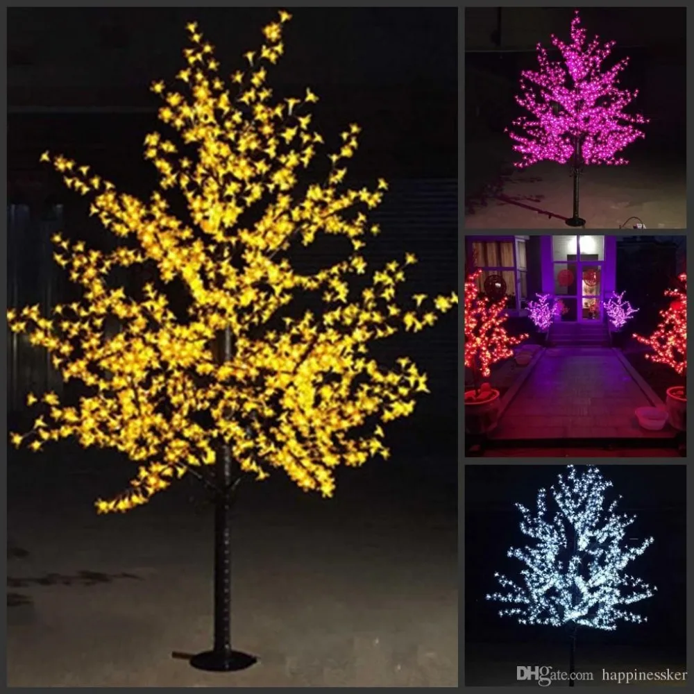 2 м 6.5ft высота LED искусственные вишневые цветущие елки рождественское освещение