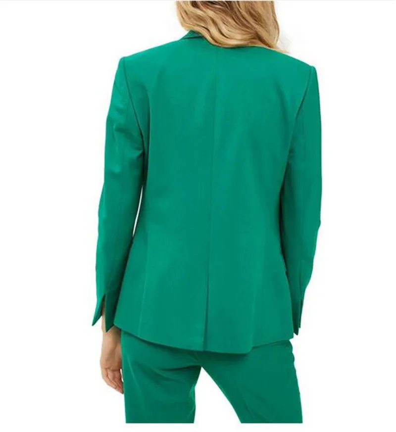 Зеленые женские костюмы Женская Офисная форма формальные брючные для свадеб