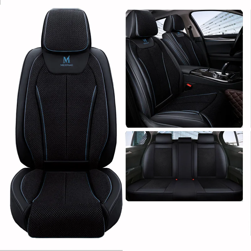 Автомобильные кожаные и льняные автомобильные чехлы на сиденья машины для toyota