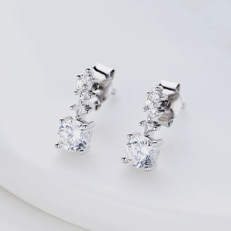 Одна пара модные серьги кристалл aretes de mujer 925 серебро moda красота висячие joyas RES00491