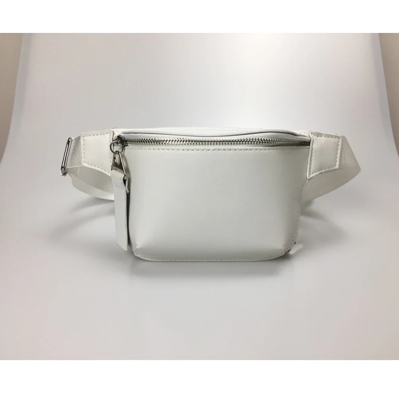 White waist bag Черная поясная сумка из искусственной кожи, женская дизайнерская поясная сумка, модная поясная сумка, женская сумка для мобильного телефона, нагрудные сумки, рюкзак на плечо 82 - Цвет: White waist bag
