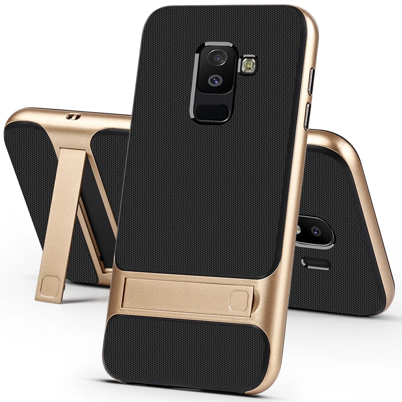 YonLinTan coque cover case For Samsung galaxy A6 2018 A6Plus plus Silicone Original Silicon on back 360 Phone with holder covers |
