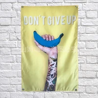 dont give up cloth flag banners wall sticker bar wine cellar billiards hall studio theme wall hanging home decoration