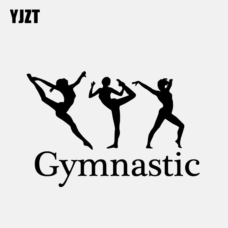 

YJZT 13,7*9,2 см Забавный гимнастический Декор Автомобильная Наклейка виниловая графическая фотография