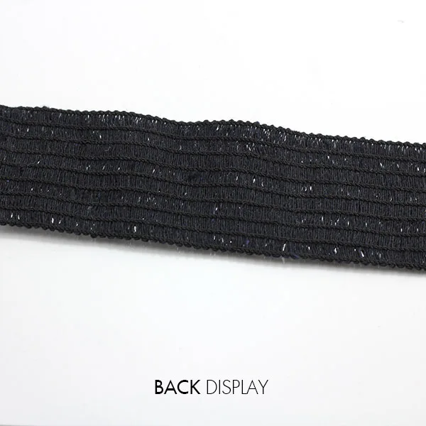 Кружевная ткань черный серебряный эластичный стрейч Лента отделка Аппликация в