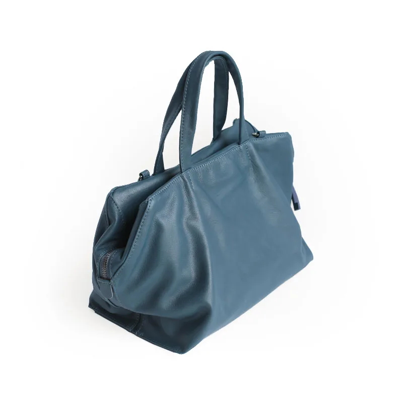 

Vendange original retro genuine leather totes large capacity casual shoulder bag woman crossbody bag 2484