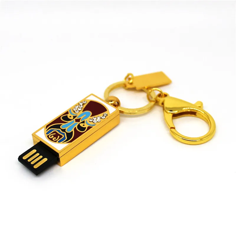 Новый металлический брелок с изображением Пекинской оперы USB флэш накопитель 4 ГБ