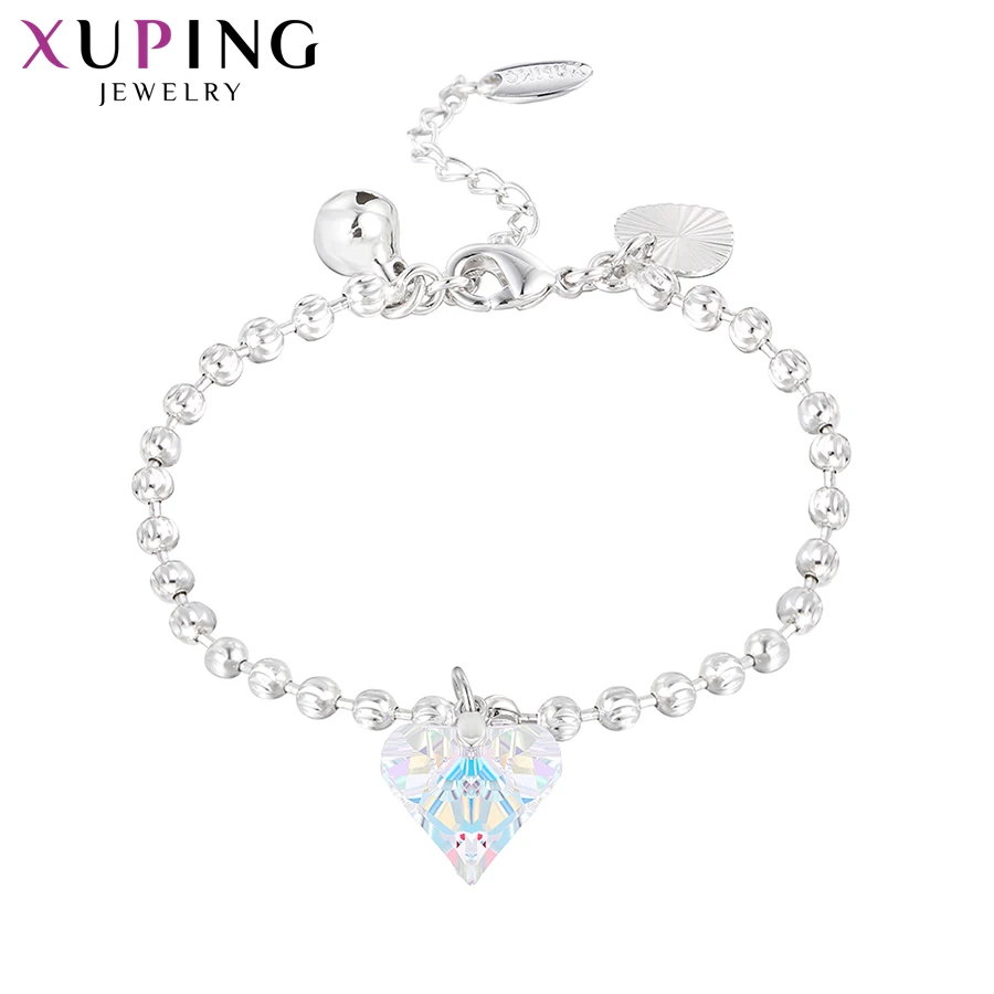 Xuping браслеты в форме сердца кристаллы от Swarovski романтические милые нежные ювелирные изделия для женщин Рождественский подарок M96-70020