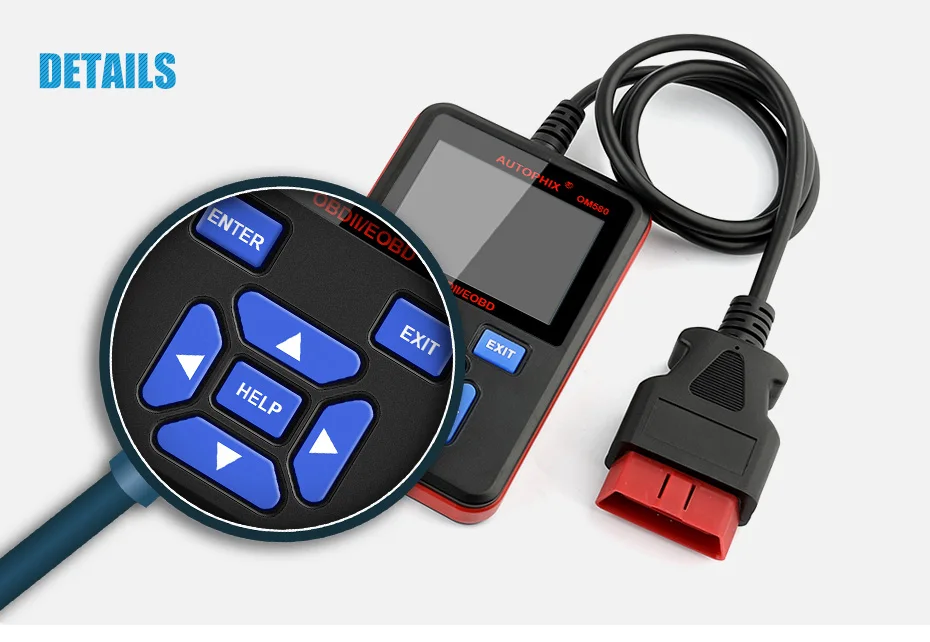 Autophix OM580 OBD 2 автоматический диагностический сканер автомобильный диагностический инструмент EOBD EVAP O2 Автомобильный сканер для автомобилей считыватель кодов ODB2