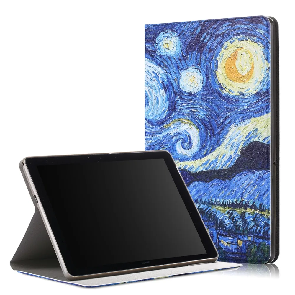 Модный окрашенный чехол для Huawei MediaPad T5 10 Чехлы AGS2 W09 L09 1 ''Планшет Флип PU кожаный
