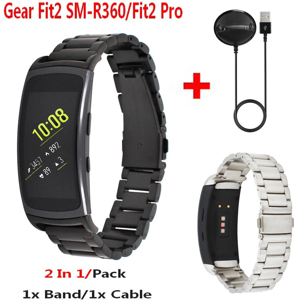 2In1 браслет для Samsung Galaxy fit2 Fit 2 Pro USB зарядный кабель передачи данных шестерни Fit2