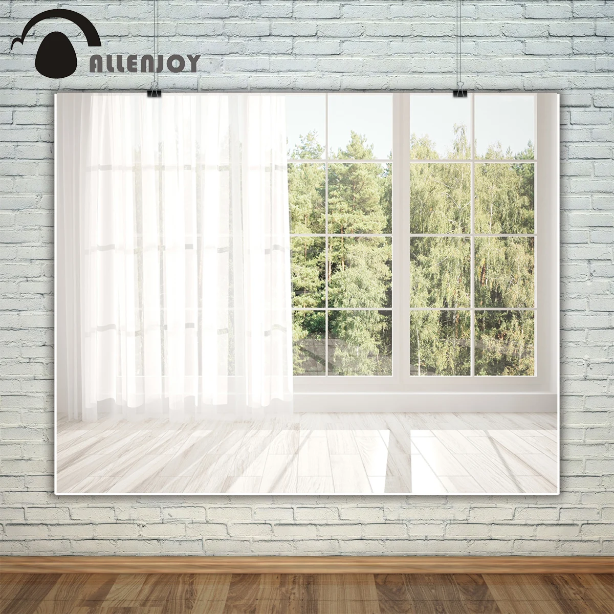 Allenjoy фон для фотостудии белый пустой комнате зеленый ландшафт окна в помещении