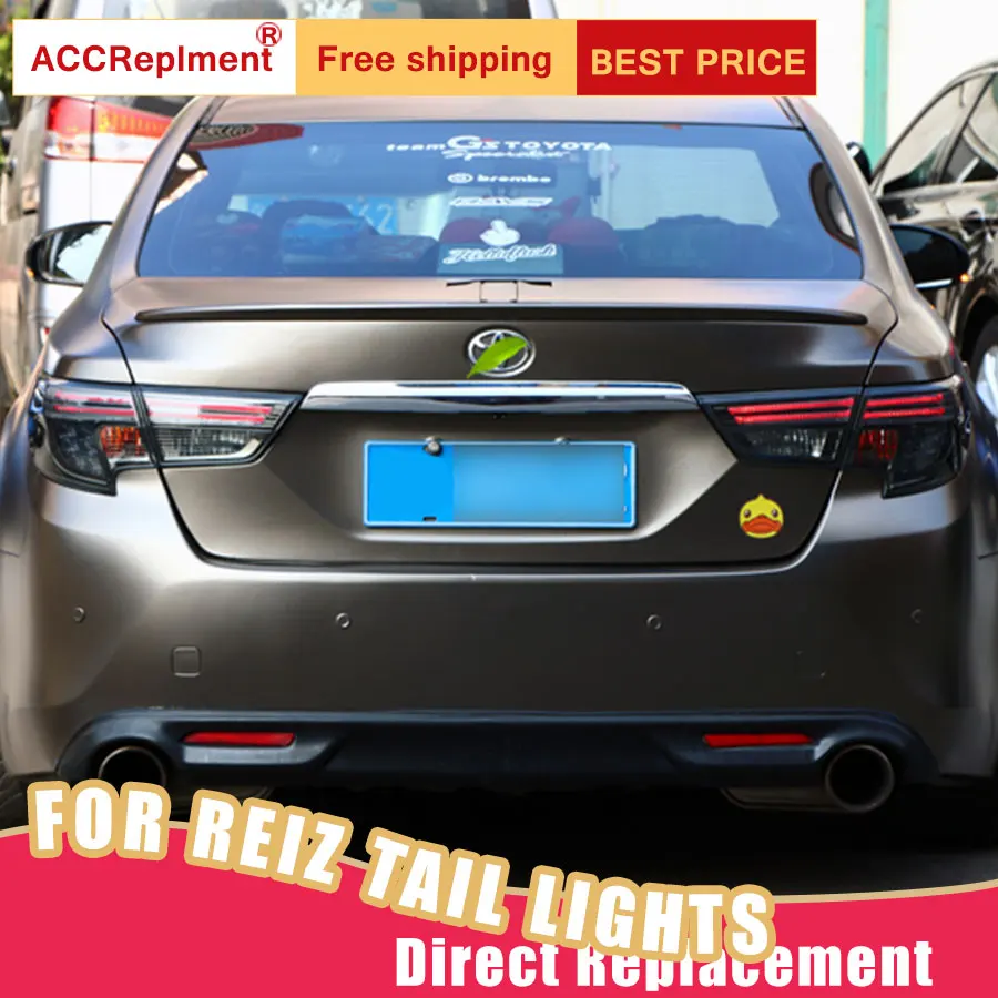 Car Styling LED Tail Lamp for Toyota Mark X Lights 2014-2018 Reiz Rear Light DRL+Turn Signal+Brake+Reverse lights | Автомобили и
