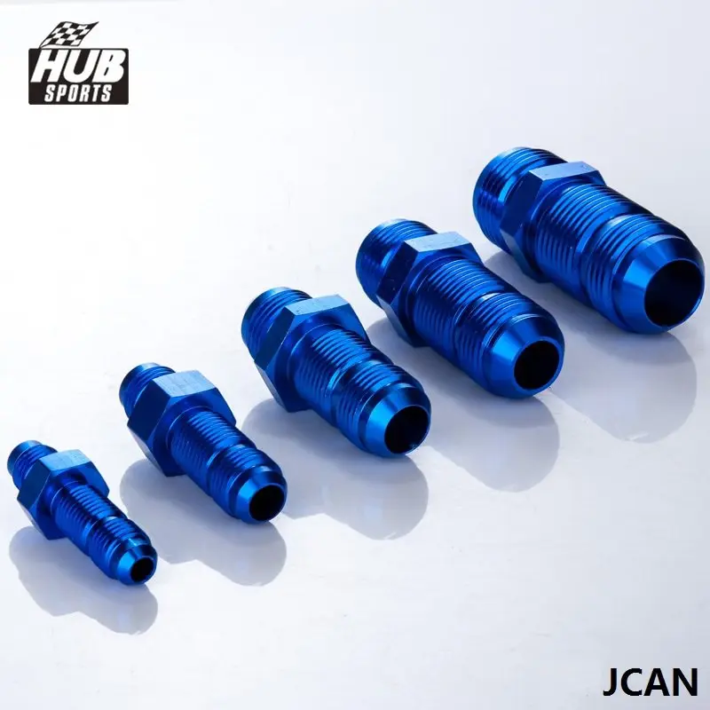 4AN AN4 MALE THREAD STRAIGHT BULKHEAD FLARE BLUE ALUMINUM ANODIZED FITTING HU-JCAN4 | Автомобили и мотоциклы