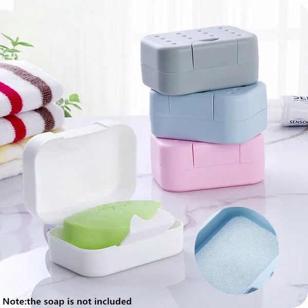 1 шт. Ванная комната мыльница Водонепроницаемый замок утечки мыло держатель
