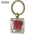 TAFREE винтажная музыкальная квадратная искусственная драгоценность фото на заказ брелок для ювелирных изделий AC29