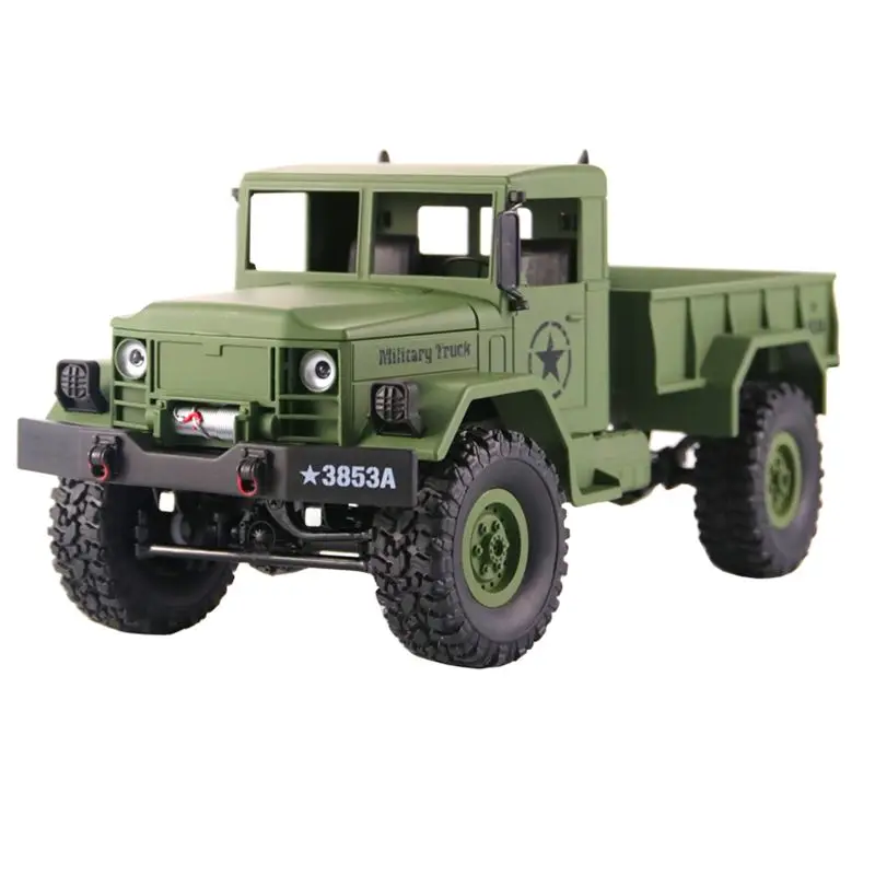 4X4 Радиоуправляемый грузовик с дистанционным управлением военный транспортер внедорожный Монстр 6WD Тактический 2,4G Рок Гусеничный электронные игрушки Детский подарок - Цвет: 4X4
