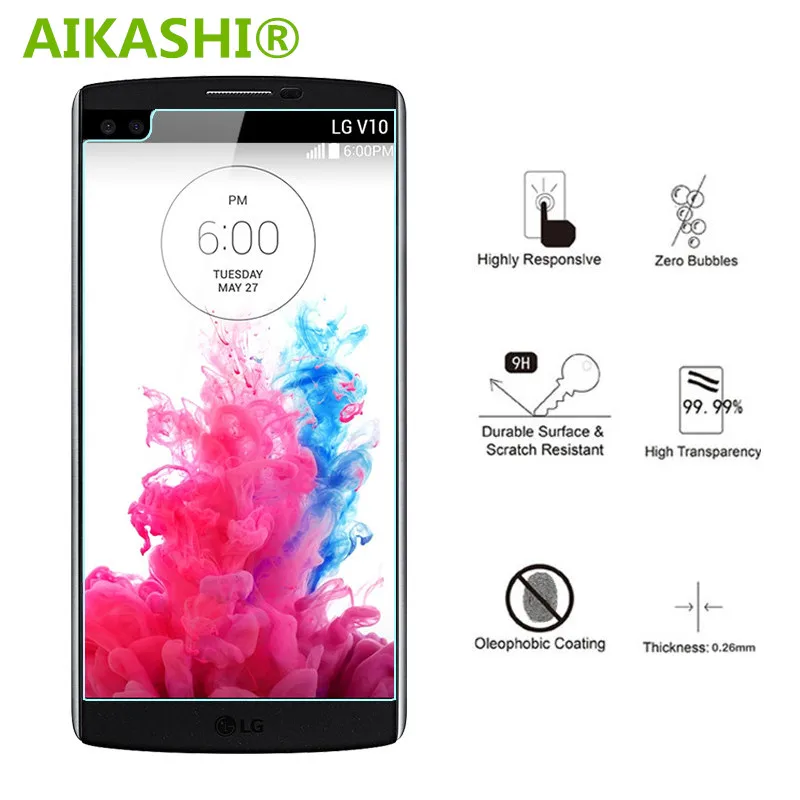 Защитное стекло AIKASHI 9H 2 5 D 0 3 мм для LG G3G4Mini Stylus закаленное V10 G4C G4mini G3mini Spirit Leon Nexus5
