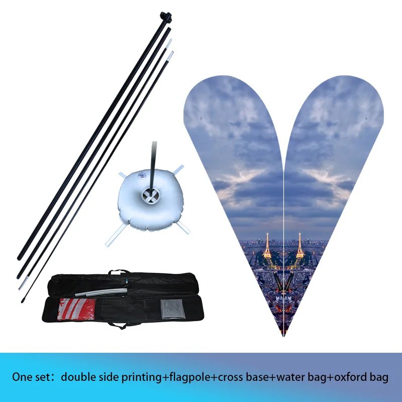 double pole base bag Флаги и растяжки каплевидный пляжный флаг и флагшток с базовым графическим пользовательский Печатный флаг наружная рекламная акция - Цвет: double pole base bag