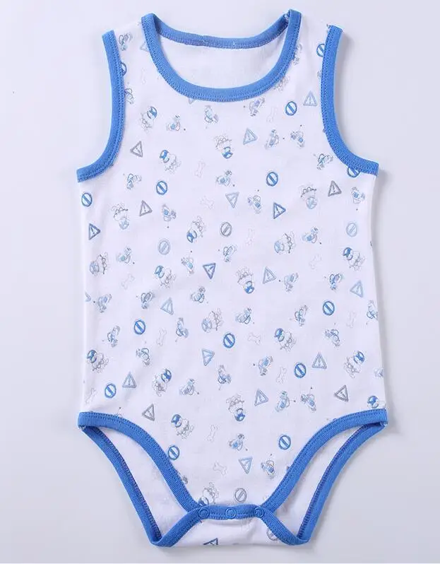 blue Vestidos/Одежда для новорожденных девочек; Одежда для маленьких мальчиков; летнее Боди без рукавов; импортный комбинезон; одежда для малышей из хлопка - Цвет: blue