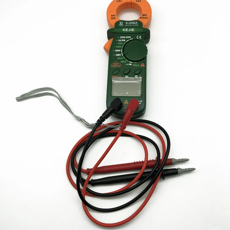 SOIJOT KJ206A ЖК цифровой клещи AC 500A мини мультиметр переменного тока тестер