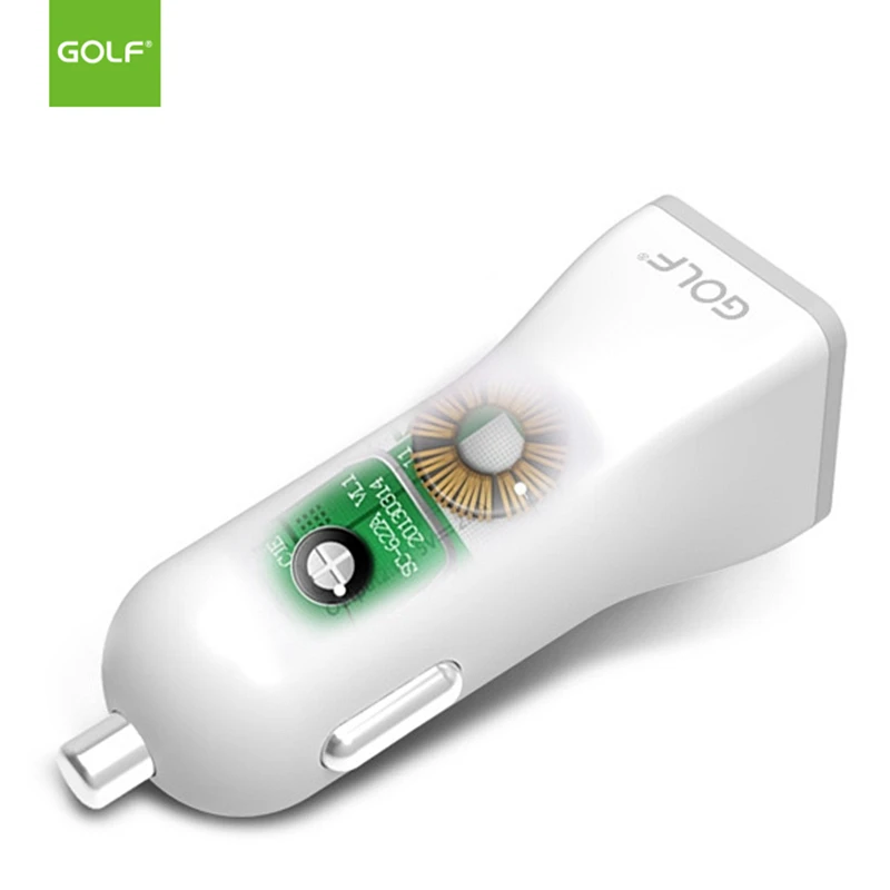 Автомобильное зарядное устройство GOLF 2 1 а с двойным выходом USB для iPhone Samsung LG Huawei