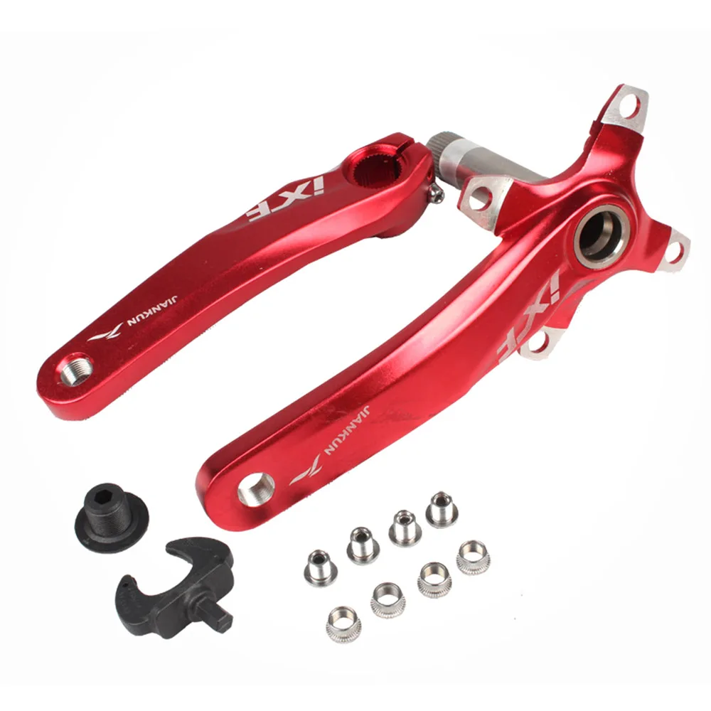 Red-crank XF bcd104мм ЧПУ шатун для велосипеда MTB велосипедный Кривошип с нижним кронштейном горный велосипед Кривошип горный велосипед части цикла 170 мм - Цвет: Red-crank