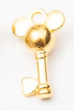 Gold color Шт. 15 шт. Микки Маус ключ кулон сплав DIY Мода Шарм браслет цепочки и ожерелья Jewelry интимные аксессуары 5706 - Окраска металла: Gold color