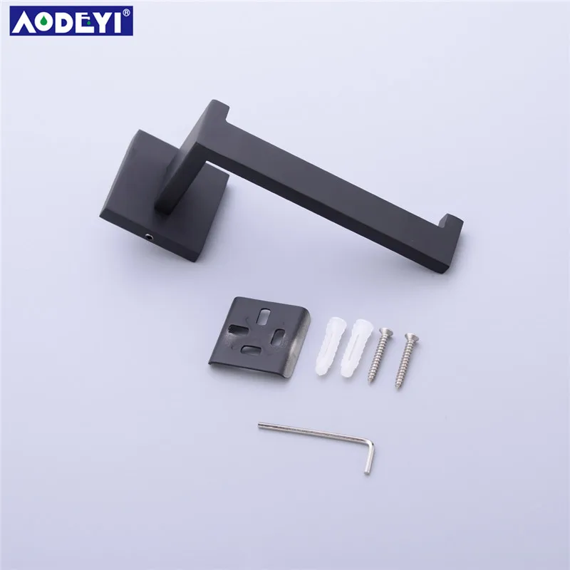 matte black toilet paper holder wall mount tissue roll hanger 304 stainless steel bathroom accessories brushed gold free global shipping