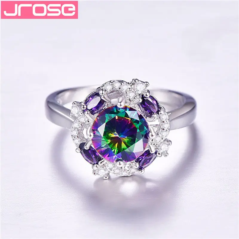 Женское кольцо с блестящими стразами JROSE модное для свадьбы 2019 | Украшения и