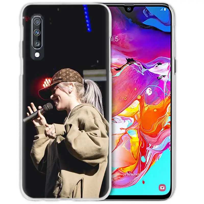Billie Eilish музыка певица чехол для samsung Galaxy M40 A50 A80 A70 A60 A40 A30 A20e A10 J4 J6 плюс J8 жесткий чехол из ПК для телефона