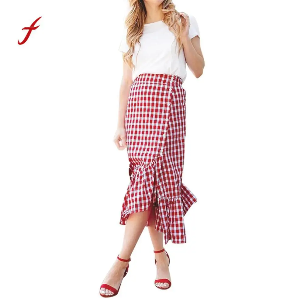 2018 горячая Распродажа Женская одежда клетчатая Повседневная плиссированная