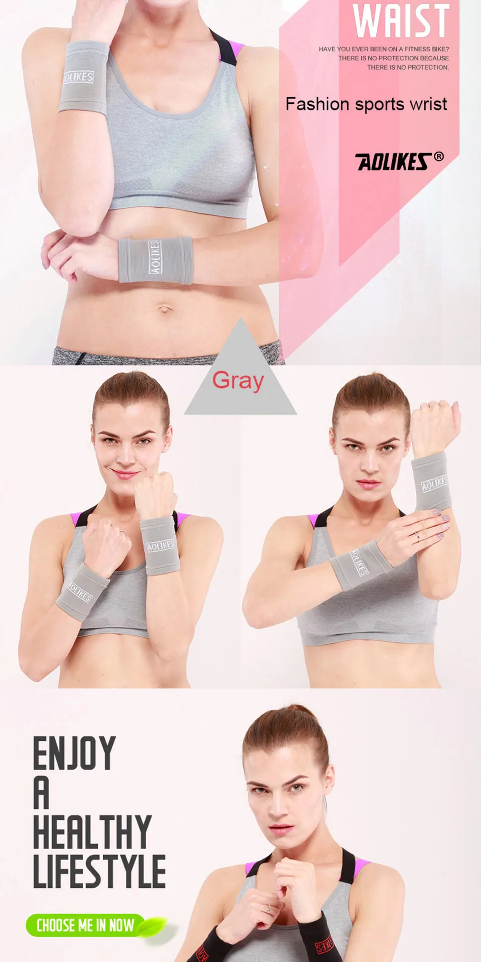 Aolikes 1 пара спортивный наручный браслет поддержка запястья скобка Sweatband защита Спорт теннис сквош бадминтон тренажерный зал ручной защитный напульсник