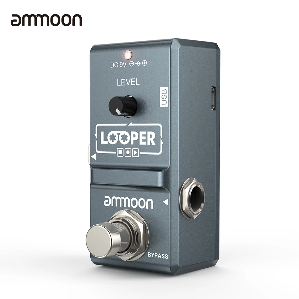 ammoon AP-09 Loop Guitar Pedal Looper Electric Guitar Effect Pedal True Bypass Unlimited Overdubs 10 Minutes Recording