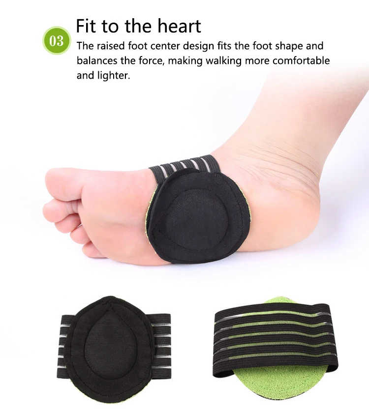 1 Pairs Compression Fasciitis Support Sleeves Foot Relief Cushions for Plantar Fasciitis Breathable Foot Arch Thickened Foot Mat