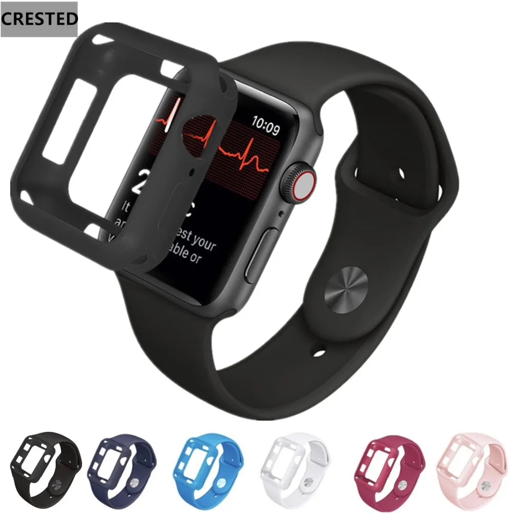 Хохлатый чехол + ремешок для apple watch band pulseira 4 3 42 мм/38 мм iwatch 44 мм/40 correa браслет
