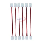 50 шт. 100 2Pin 3Pin 4Pin 5Pin двойной разъем кабель для 8 мм 10 мм 12 мм 3528 5050 WS2811 RGBRGBW Светодиодные ленты светильник