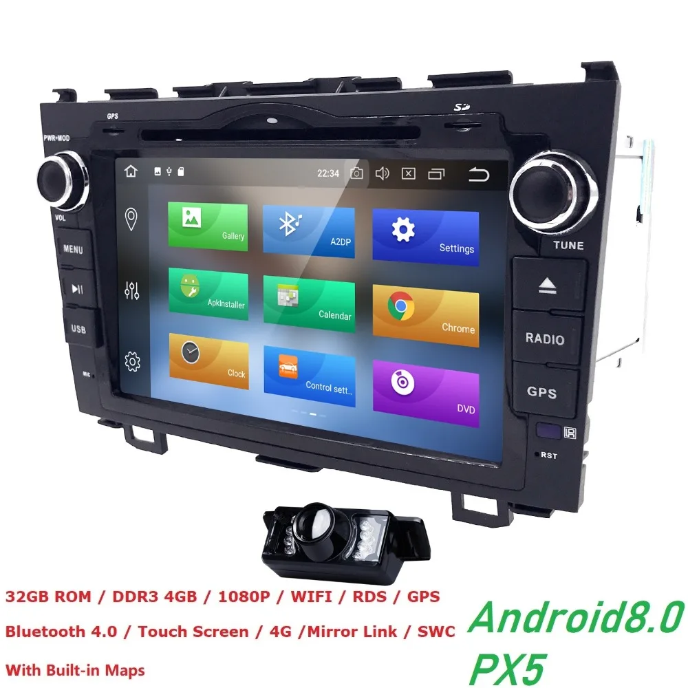 Hizpo Новый Android 8 0 дюймовый Восьмиядерный автомобильный dvd видео GPS для Honda CRV 2006 2011