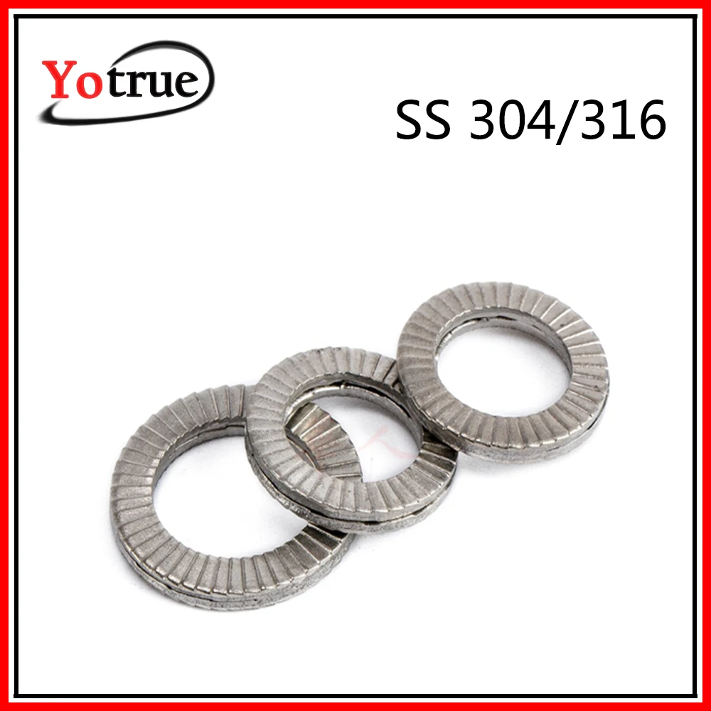 2-50 шт DIN25201 NL3-NL52 из нержавеющей стали/4-24SP 3/8 двухслойная самоблокирующаяся комбинированная шайба nord lock анти-возвратный замок шайба